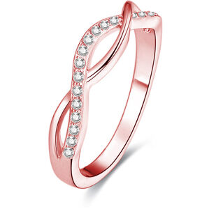 Beneto Rózsaszín aranyozott ezüst gyűrű AGG191 kristályokkal 50 mm