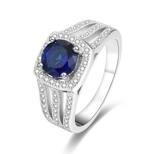 Beneto Ezüst gyűrű, kék kristályos AGG326 60 mm