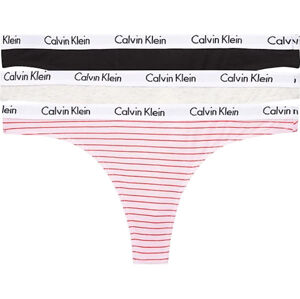 Calvin Klein 3 PACK - női tanga alsó  QD3587E-W5A XL