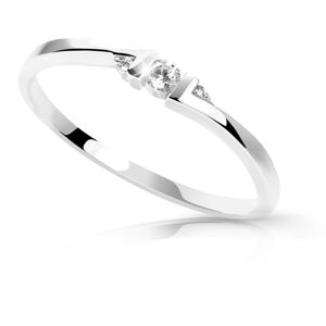 Cutie Diamonds Minimalistafehér arany gyűrű gyémántokkal DZ6714-3053-00-X-2 52 mm