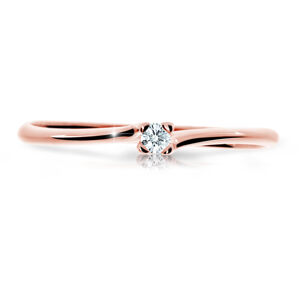 Cutie Diamonds Csillogó rózsaszín arany gyűrű gyémánttal DZ6733-2948-00-X-4 49 mm