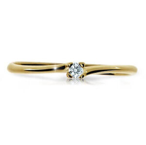 Cutie Diamonds Csillogó sárga arany gyűrű gyémánttal DZ6733-2948-00-X-1 49 mm