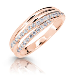 Cutie Jewellery Z6716-3352-10-X-4 lenyűgözően csillogó rózsaszín arany gyűrű 62 mm
