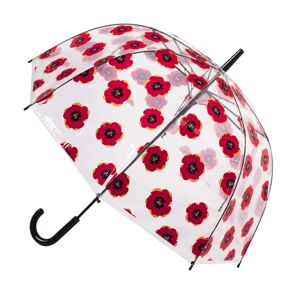 Blooming Brollies Női átlátszó botesernyő Clear Dome Stick With A Poppy Design POESPOP