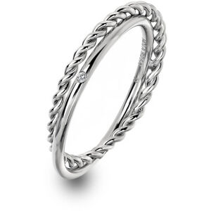 Hot Diamonds Luxus ezüst gyűrű valódi gyémánttal Jasmine DR210 60 mm