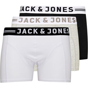 Jack&Jones 3 PACK - férfi boxeralsó 12081832 Light grey Melange XL
