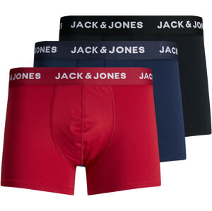 Jack&Jones 3 PACK - férfi boxeralsó  JACMIRCOFIBRE 12182075 Black Navy blazer - Chili pepper S