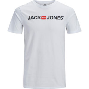 Jack&Jones PLUS JJECORP Regular Fit férfi póló 12184987 White 4XL