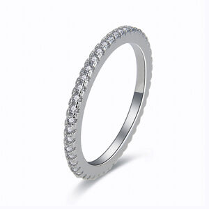 MOISS Minimalistaezüst gyűrű cirkónium kövekkel R00020 49 mm