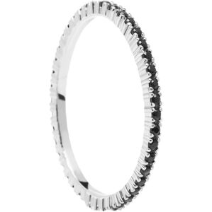 PDPAOLA Ezüst gyűrű fekete cirkónium kővel fekete Essential Silver AN02-348 50 mm