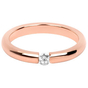 Troli Bájos rózsaszín aranyozott acél gyűrű kristállyal 55 mm