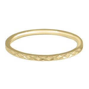 Troli Aranyozott minimalista acél gyűrű gyengéd mintával Gold 62 mm