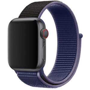 4wrist Átfűzhető sport szíj Apple Watch - kék / fekete 42/44/45 mm